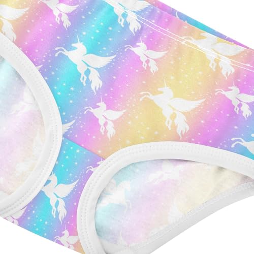 Girls' Underwear Unicorn Starry Sky Cotton Stretch Comfort Toddler Panties4