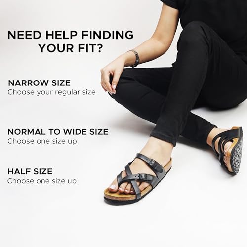 Image of AEROTHOTIC Recovery Slides for Women Cork Footbed Adjustable Straps Sandals