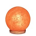 Himalayan Glow Wide Hand Carved, 8-11 LBS, Natural Globe Salt Lamp - 1451