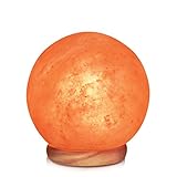 Himalayan Glow Wide Hand Carved, 8-11 LBS, Natural Globe Salt Lamp - 1451