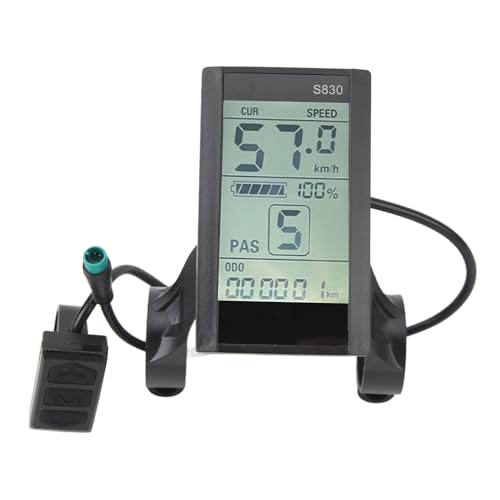 Panneau LCD S830 pour vélo électrique étanche résout les coupures d'assistance 24V-48V