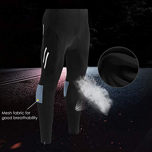 Calças de ciclismo, Andoer Calças de ciclismo masculinas 4D acolchoadas calças compridas de compress