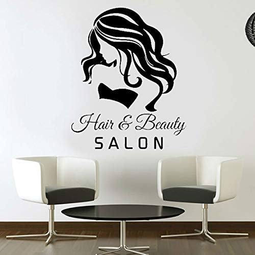 Miniatura 2 de Peluquería salón de belleza niñas calcomanías de vinilo para decoración de habitación del hogar, murales extraíbles impermeable (16.5 x 20.5