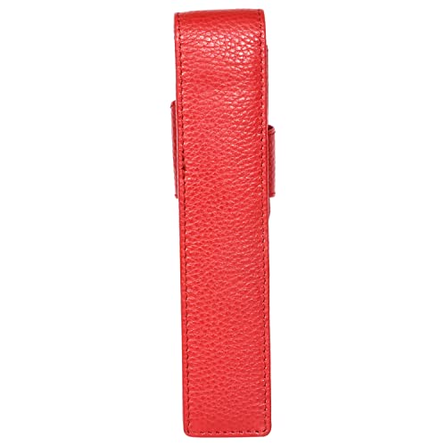 Image of Sassora Genuine Leather Pen Holder Case (Set of 1) (Red)