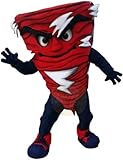 FurryMascot New Destructive Red Cyclone Tornado with Lightning Mascot Costume Party Carnival Costumes With COOL VEST & COOL FANS (Large)