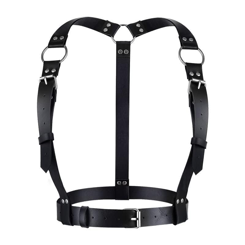 Leather Belt Chain Bra Body Harness Belt Waist Body Chain Party Rave Accessories for Women(Leather body chain)