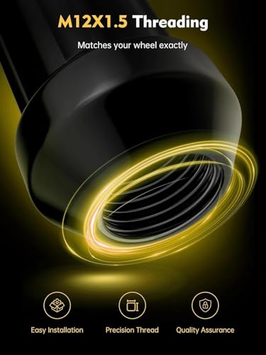 Image of MIKKUPPA 16PCS M12x1.5 Lug Nuts, Black Spline Drive 17mm Hex ATV Tire Nuts Includes Socket Key Tool, Replacement for Polaris Ranger RZR Honda Can-Am Pioneer Maverick X3 Talon Outlander Civic