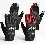 Jecery 2 Pairs Winter Motorcycle Gloves for Men, Waterproof Windproof Cold Weather Riding Gloves with Touchscreen, Non-Slip Thermal for Road Racing, Snowmobile, Motocross(X-Large)
