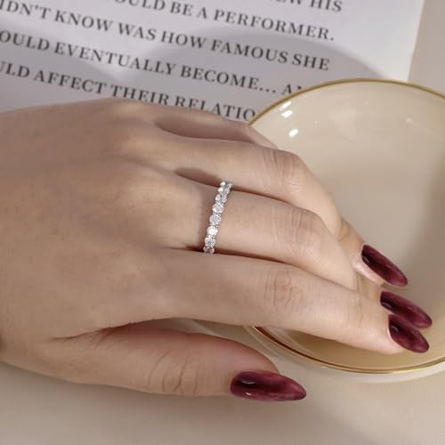 Marilyn Monroe Round Cut Eternity Ring | Rhodium,Yellow Gold & Rose Gold Plated 925 Sterling Silver Infinity Band for Women | 2-2.5-Carats Cubic Zirconia CZ Simulated Diamond4