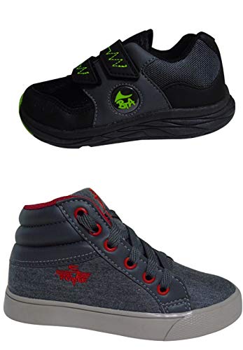 TENIS INFANTIL KIT 2 PARES MENINO CORES (para ver a descrição selecione um número) (32, Grafite- Pto