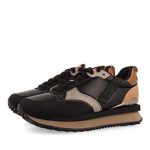 Sneakers Negras Monocolor Acolchadas con Detalles para Mujer gladsaxe