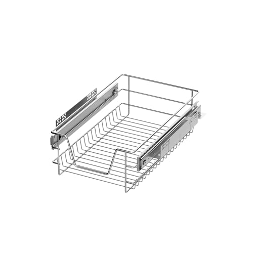 XEMQENER - Cestas de Alambre Accesorios Cocina, Resistente, Para Utensilios de Cocina, Cajones Desplegables con Búfer 1 Unidad Para 300 mm de Ancho