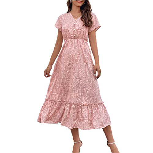 Robe longue trapèze rose M : la solution confort contre la chaleur - 3