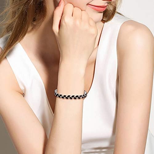 EVER FAITH Glamorous Cubic Zircon Wedding 2 Layers Small Leaf Roman Tennis Bracelet for Brides - Image 2