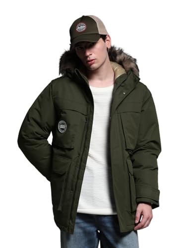 Image of JACK & JONES Men's Polyester Standard Length A-Line Coat