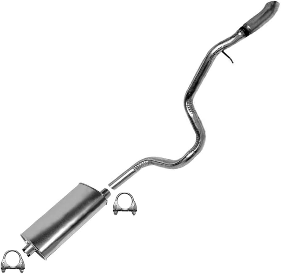 Northeastern Exhaust | Direct Fit Muffler and Stainless Steel Tail Pipe Compatible for Jeep Grand Cherokee 1996-1998 4.0L | Free Clamps Included | Automotive Replacement Part