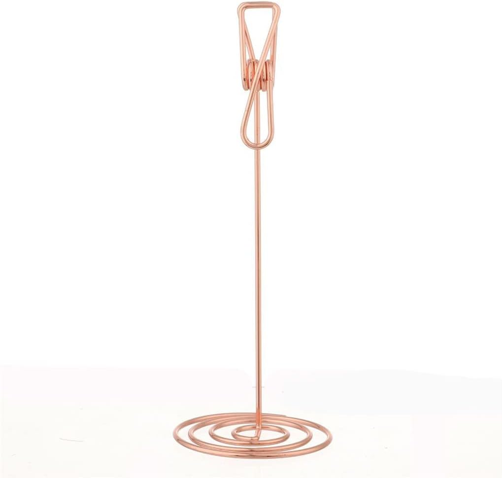 Metal Shape Photo Holder Sided Number Card Label Paper Clip Desktop Ornament