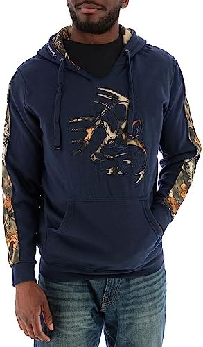 Legendary Whitetails Men's Standard Camo Outfitter Hoodie, Navy, XX-Large
