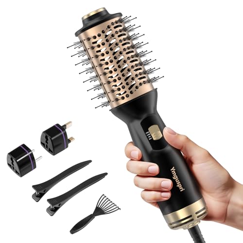 4 in 1 Travel Dual Voltage Hair Dryer Brush, Mini Auto Blow Dryer Brush in one, 2 Inch Hot Air Brush...