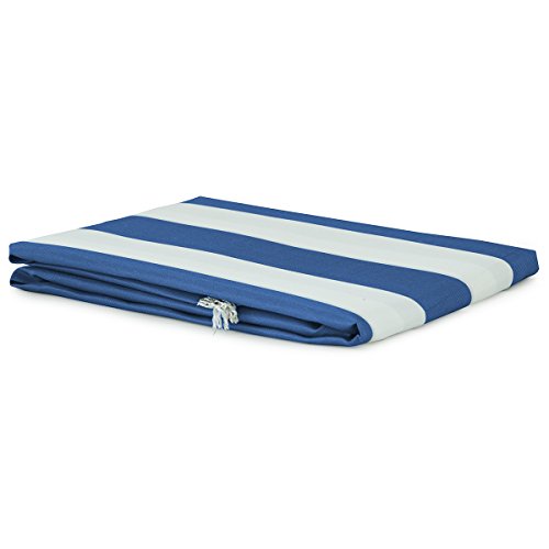 Toldo con ollaos, diseño de rayas, 150 x 290 cm, para exterior, art.Sophia M876, turquesa