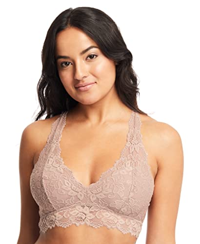 Mia Lace Bralette For Women, Unpadded And Unlined Wireless Bra, Perfect Racerback Everyday Lingerie (Small, Moonshell) #TOP15