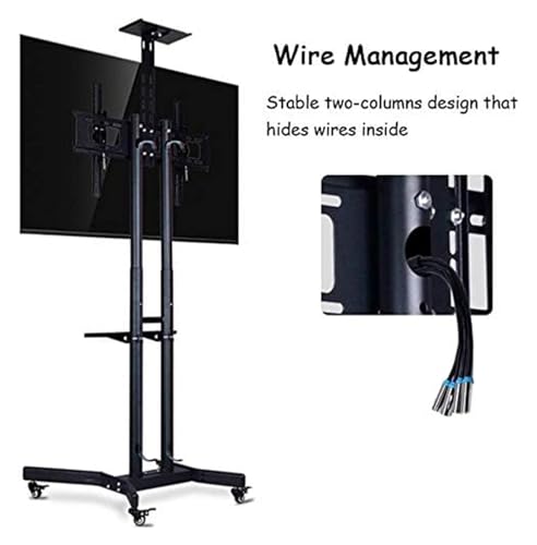 Soporte móvil para TV con ruedas ajustable miniatura 3