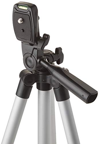 Image of 50 Inch Aluminum Camera Tripod with 3-Way Pan Head & Quick-Release Plate - Lightweight DSLR & Mirrorless Tripod with Bubble Level for Photography & Video
