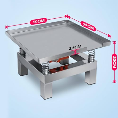 Mesa vibratoria eléctrica para concreto, plataforma compactadora vibratoria de acero inoxidable, mesa de vibración mini para agitar precipitados, 3000 RPM, 50 x 50 cm miniatura 5