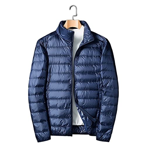 TIYRUS Jaqueta de inverno masculina gola alta seção de luz quente (cor: azul marinho, tamanho: 3GG)