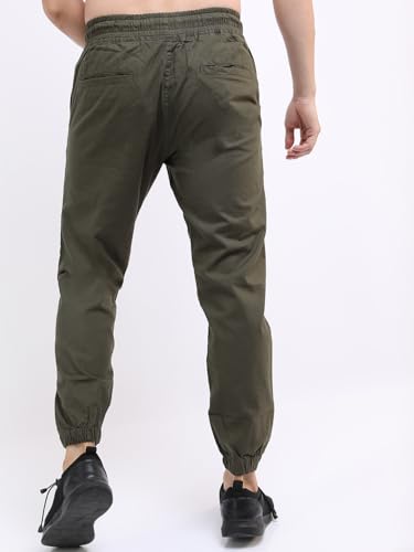 Image of Highlander Men's Cargo Jogger Trousers | Perfect for Casual Outings,Travel & Work Wear with Utility Pockets