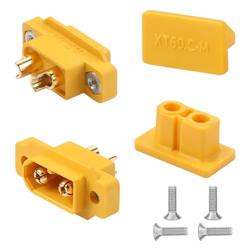 QIANRENON XT60 Male Panel Mount (2 Pack)