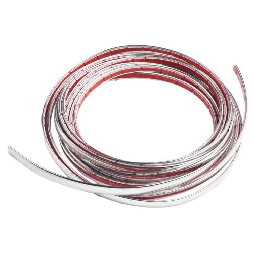 Moldura cromada de 10 mm con protector flexible de acabado plata para perfiles de vehículos