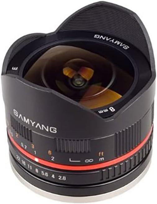 Samyang8mm F2.8 UMC Fisheye II (Black) Lens for Sony E-Mount (NEX) Cameras (SY8MBK28-E)