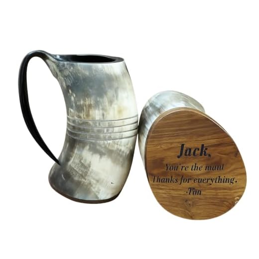 Unique Custom Buffalo Horn Mug Personalized Gift