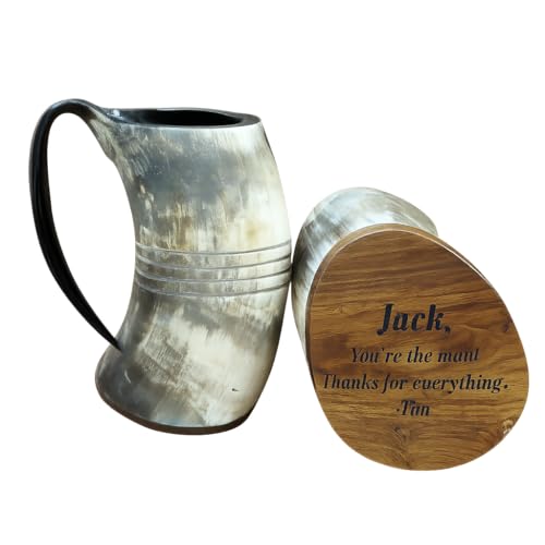 Unique Custom Buffalo Horn Mug Personalized Gift
