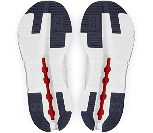 Cloudnova White Red Mens Running Shoes (White)4