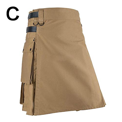 Falda Escocesa para Hombre, Falda Tradicional de Metal, clásica, Retro, Tradicional, con...