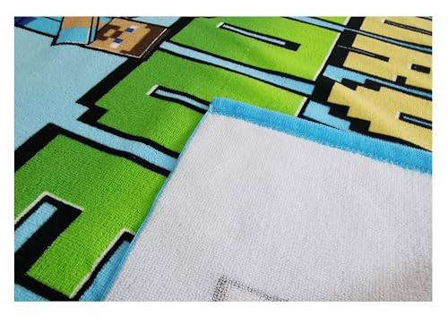 Theonoi Dziecięcy ręcznik kąpielowy Minecraft Survival, 70 x 140 cm, poliester, szybkoschnący