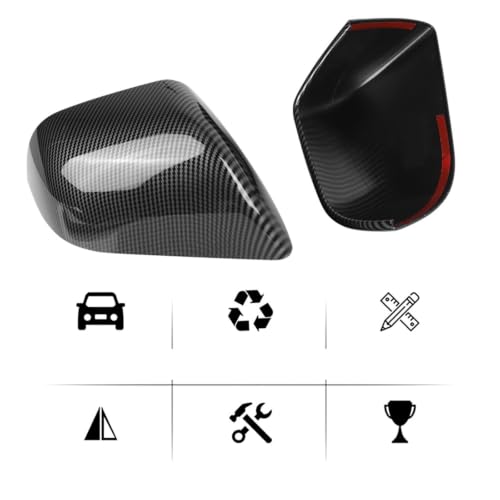 Couvercle de rétroviseur latéral Tesla Model 3 style carbone finition luxe