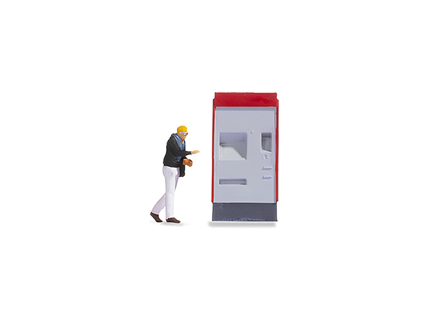 NOCH Tiny Scenes "On the Platform" Model Train Figure in H0, Realistic Station Scenario