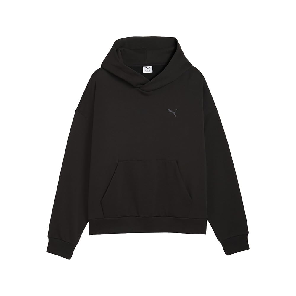 PUMA Mens Wardrobe Essentials Boxy Hoodie Casual Outerwear Casual - Black - Size XS