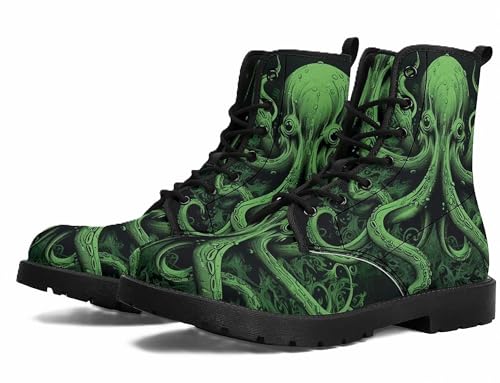 Bottines plateforme en cuir léger imprimé fleurs et ciel étoilé