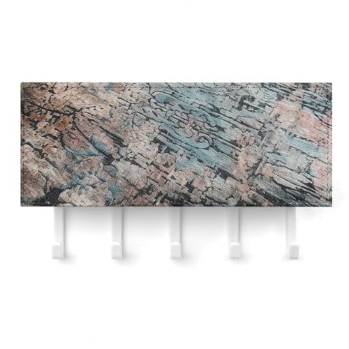Gancho para llaves de pared resistente con 5 ganchos y diseño gris 7
