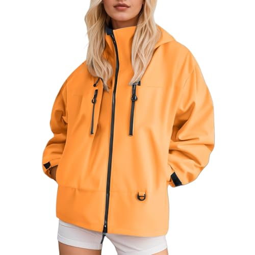 Coupe-vent femme grande taille imperméable pour affronter la pluie sereinement