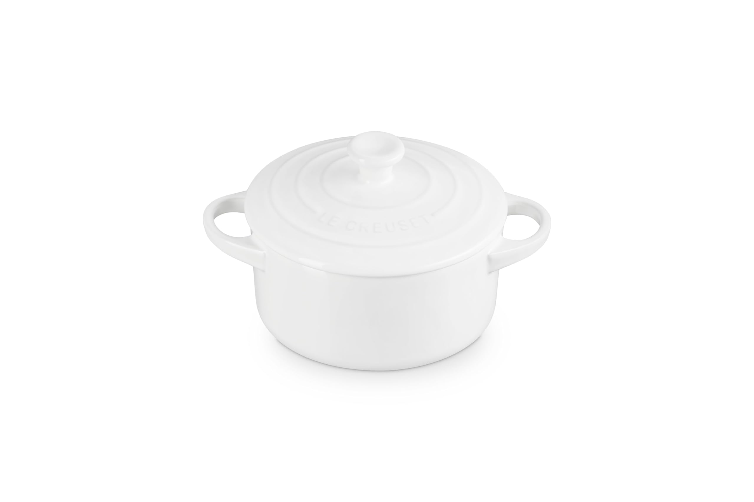 Stoneware Mini Round Cocotte, 24 oz., White