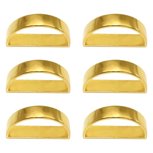 Anillos de napa, hebilla de napkin de metal, moderno diseño semicircular, ligero y elegante soporte para pañuelos para bodas, cenas, celebraciones, 1,1 x 1,97 pulgadas, juego de 6