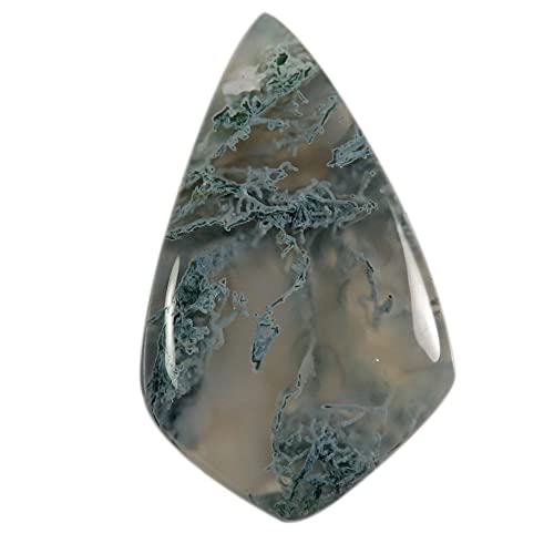 Cabochon en agate mousse On79-B09 de 34,1 carats, la solution pour des bijoux sans défaut