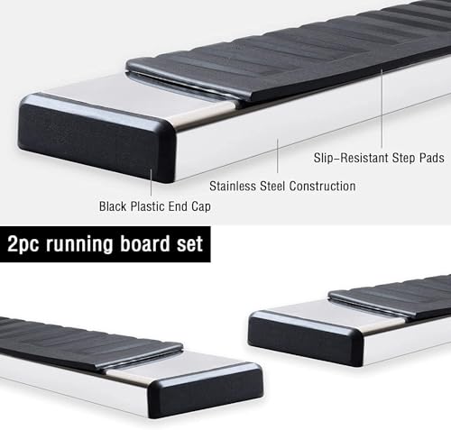 Image of COMNOVA Running Boards for 2001-2013 Chevy Silverado /Sierra 1500 Crew Cab