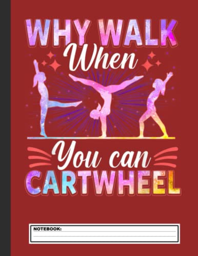 Funny Gymnastics Notebook for Girls and Kids, 120 Pages