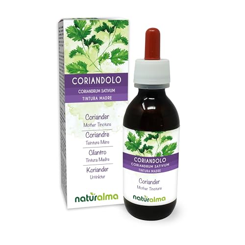 Cilantro o Coriandro (Coriandrum sativum) frutos Tintura Madre sin alcohol Naturalma - Extracto líquido gotas 120 ml - Complemento alimenticio - Vegano
